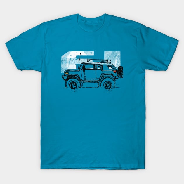 Toyota FJ Cruiser - Sketch artist Profile, best gift for FJ's Dad, Mom birthday gift, off road T-Shirt T-Shirt by mismail